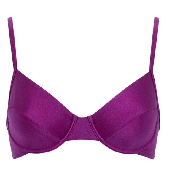 Carolina K Swim Cala NWT Bikini Sparkling Grape Purple Shimmer Vacation Beach - Picture 8 of 16